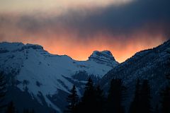 23B Massive Mountain And Pilot Mountain At Sunset From Bow River Bridge In Banff In Winter.jpg